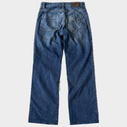 Glattes Liegefoto: Vintage D&G Jeans (W30 L33) (KI-Aufbereitung, Zustand siehe echte Fotos)