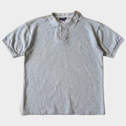 Glattes Liegefoto: Vintage Polo Ralph Lauren Poloshirt (M) (KI-Aufbereitung, Zustand siehe echte Fotos)