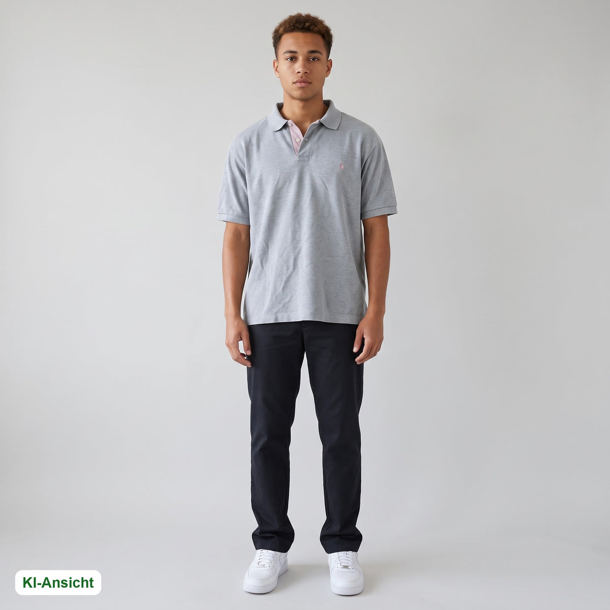 KI-Ansicht: Vintage Polo Ralph Lauren Poloshirt (M) getragen (KI-Visualisierung, Zustand siehe echte Fotos)