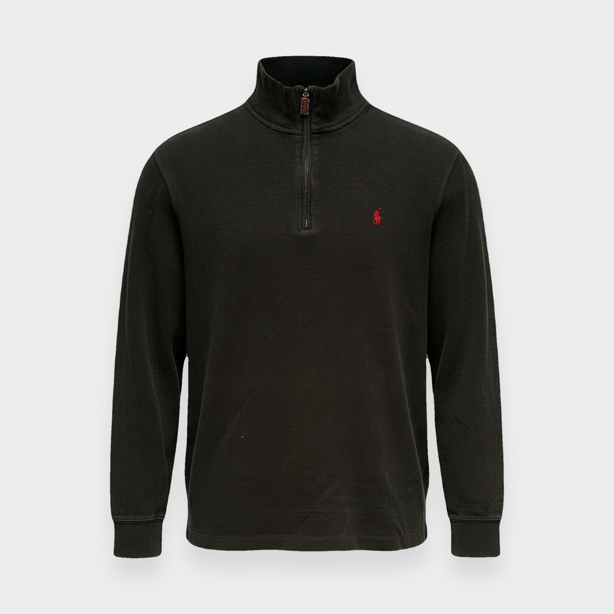 96VINTAGE Ghost-Mannequin — Vintage Ralph Lauren Halfzip (L)