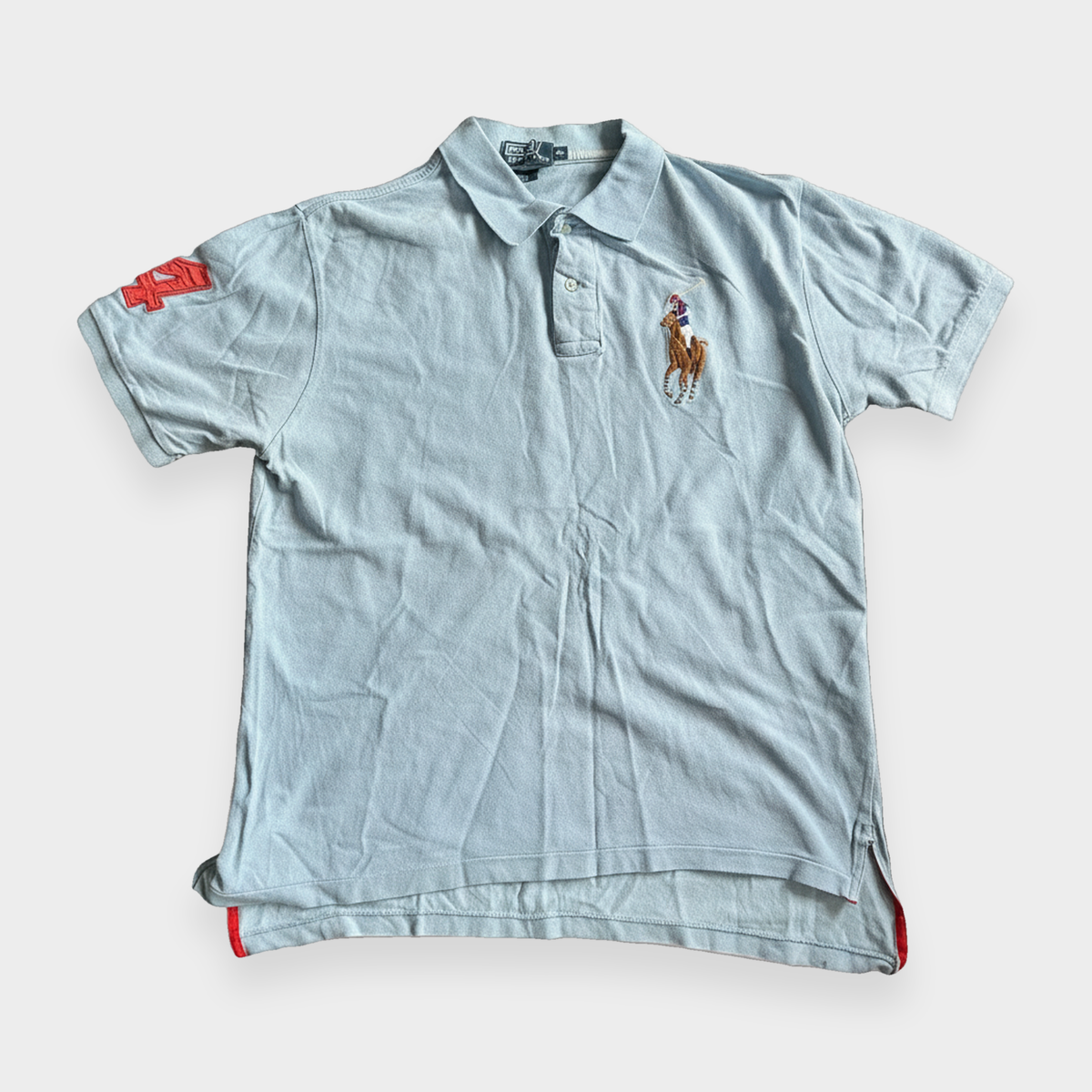 96VINTAGE Ghost-Mannequin — Vintage Ralph Lauren Poloshirt (XL)