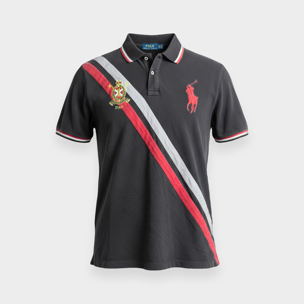 96VINTAGE Ghost-Mannequin — Vintage Ralph Lauren Poloshirt (XL)