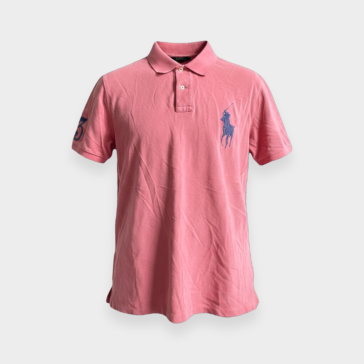96VINTAGE Ghost-Mannequin — Vintage Ralph Lauren Poloshirt (L)