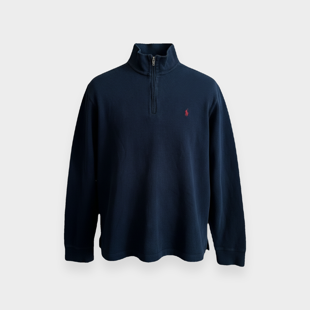 96VINTAGE Ghost-Mannequin — Vintage Ralph Lauren Halfzip (XL)