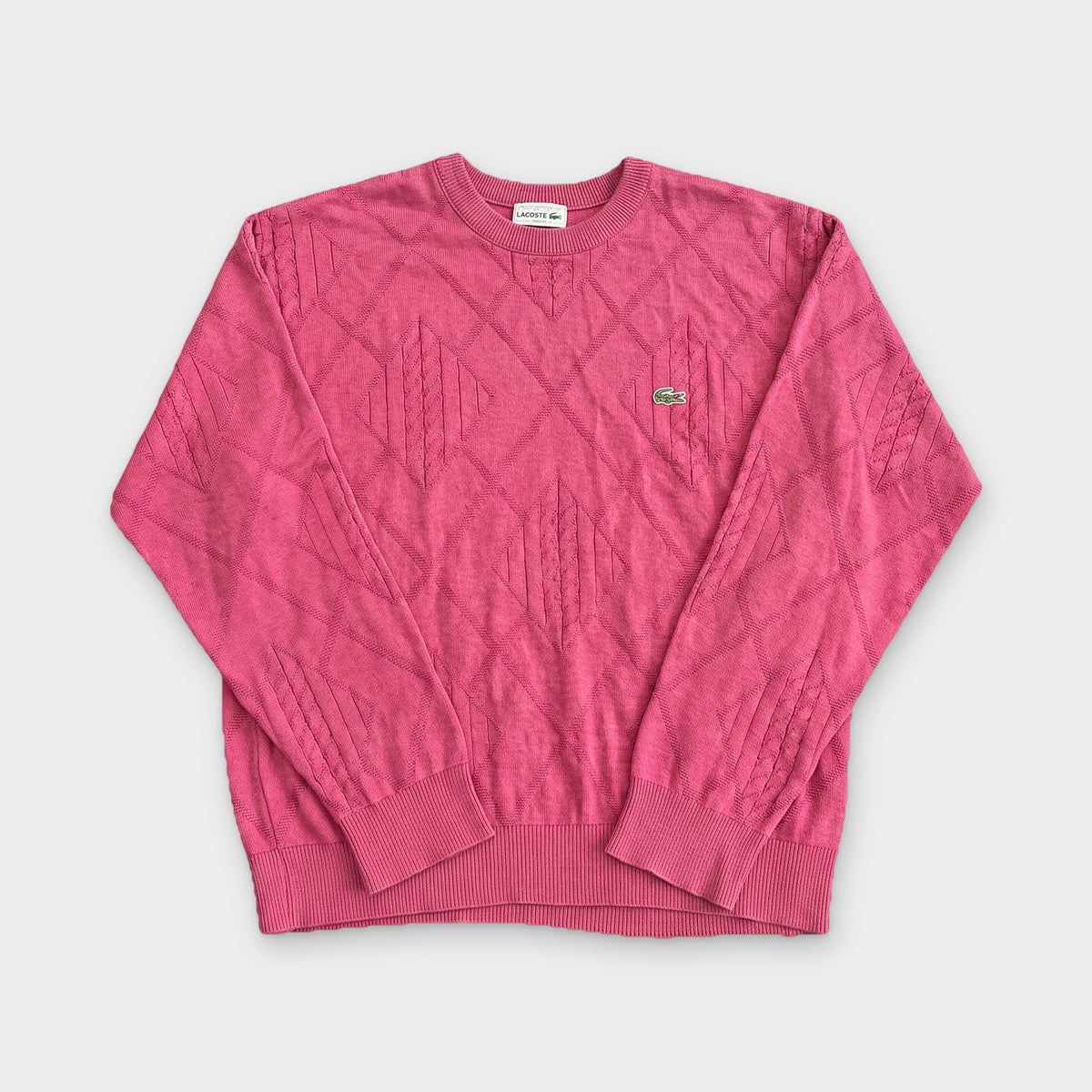 KI-Cover: Vintage Lacoste Sweater (XL), aus unseren Fotos geglättet (KI-Ansicht nach unseren Fotos)