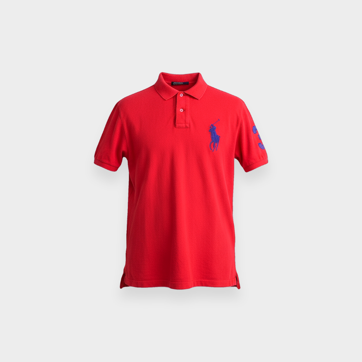 96VINTAGE Ghost-Mannequin — Vintage Ralph Lauren Poloshirt (L)