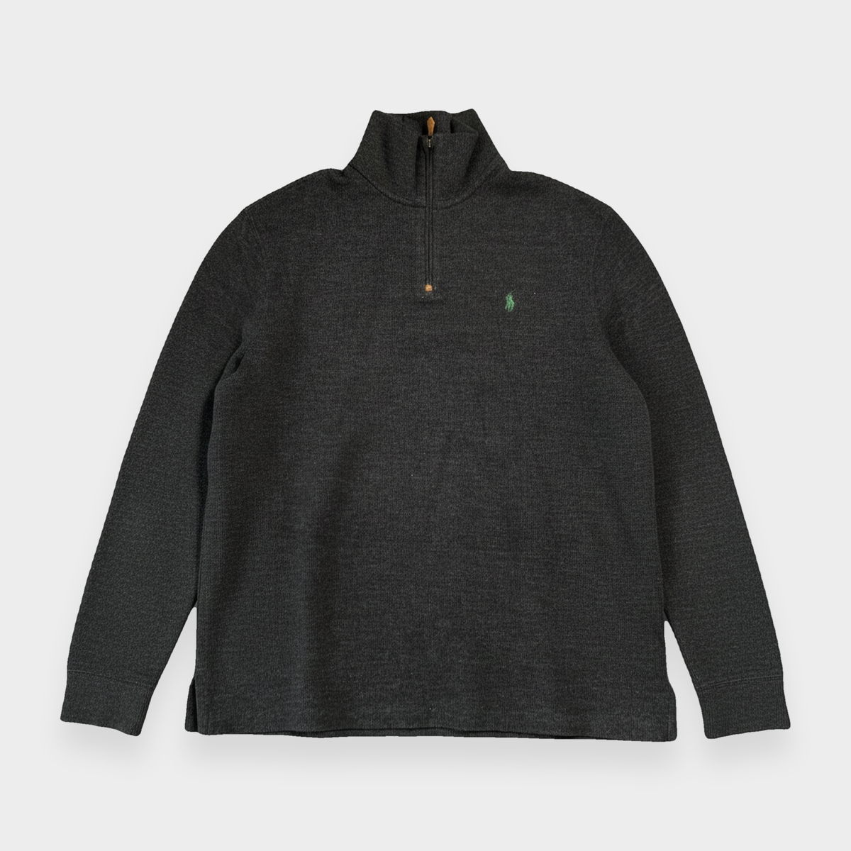 96VINTAGE Ghost-Mannequin — Vintage Ralph Lauren Halfzip (L)
