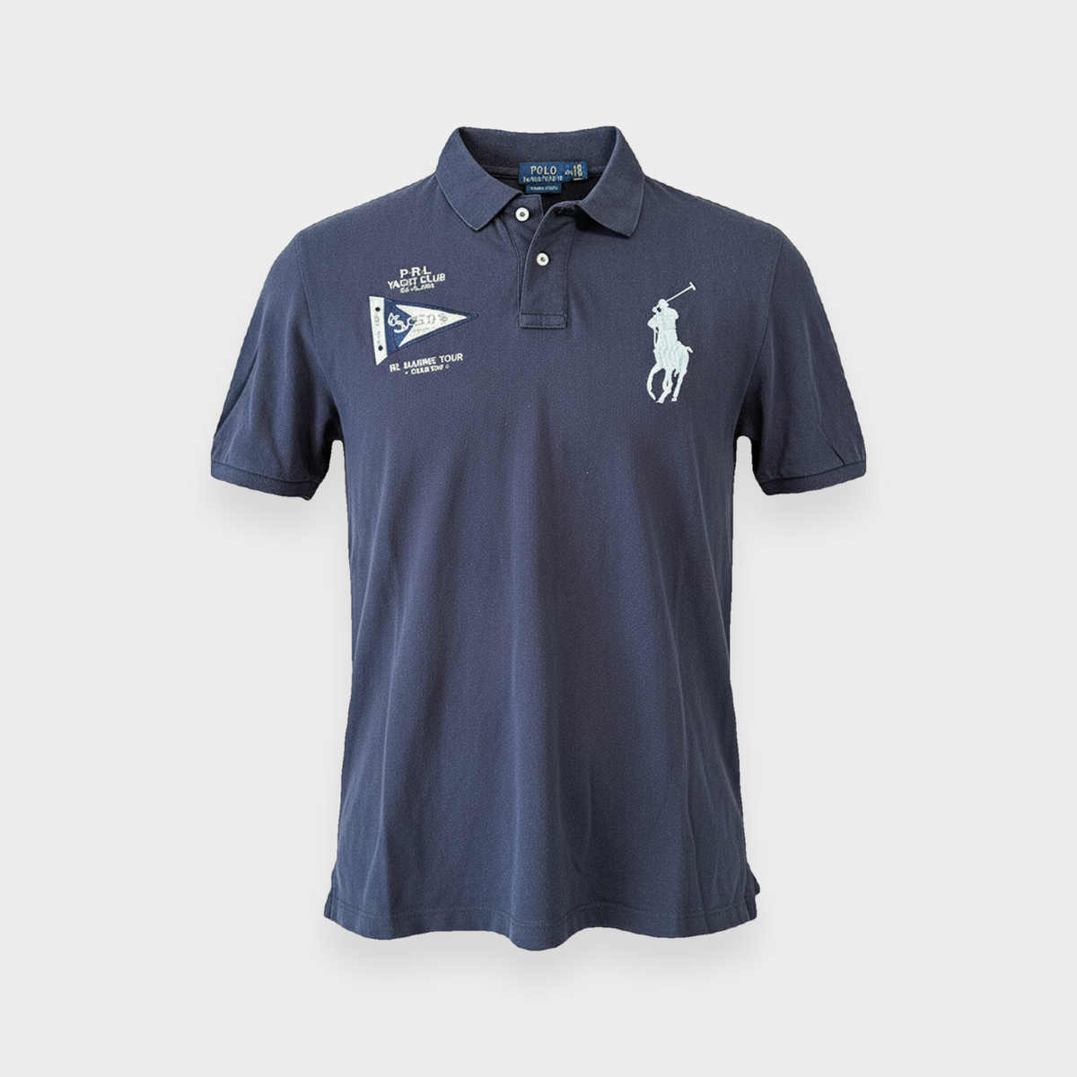 96VINTAGE Ghost-Mannequin — Vintage Ralph Lauren Poloshirt (XL)