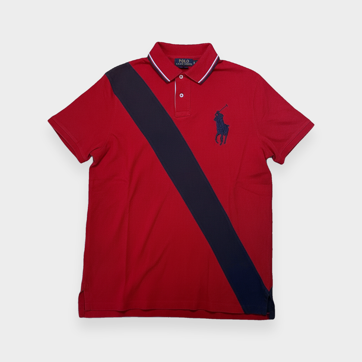96VINTAGE Ghost-Mannequin — Vintage Ralph Lauren Poloshirt (M)