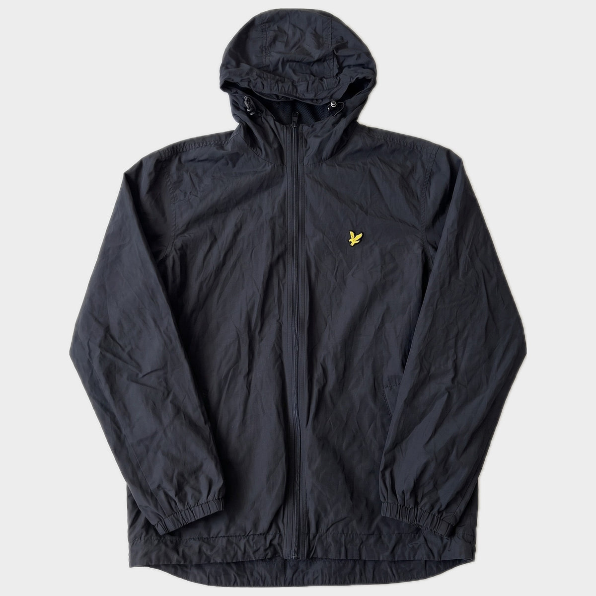 Glattes Liegefoto: Vintage Lyle & Scott Jacket (M) (KI-Aufbereitung, Zustand siehe echte Fotos)