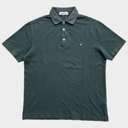 Glattes Liegefoto: Vintage Stone Island Poloshirt (M) (KI-Aufbereitung, Zustand siehe echte Fotos)