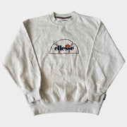 Glattes Liegefoto: Vintage ellesse Sweater (M) (KI-Aufbereitung, Zustand siehe echte Fotos)