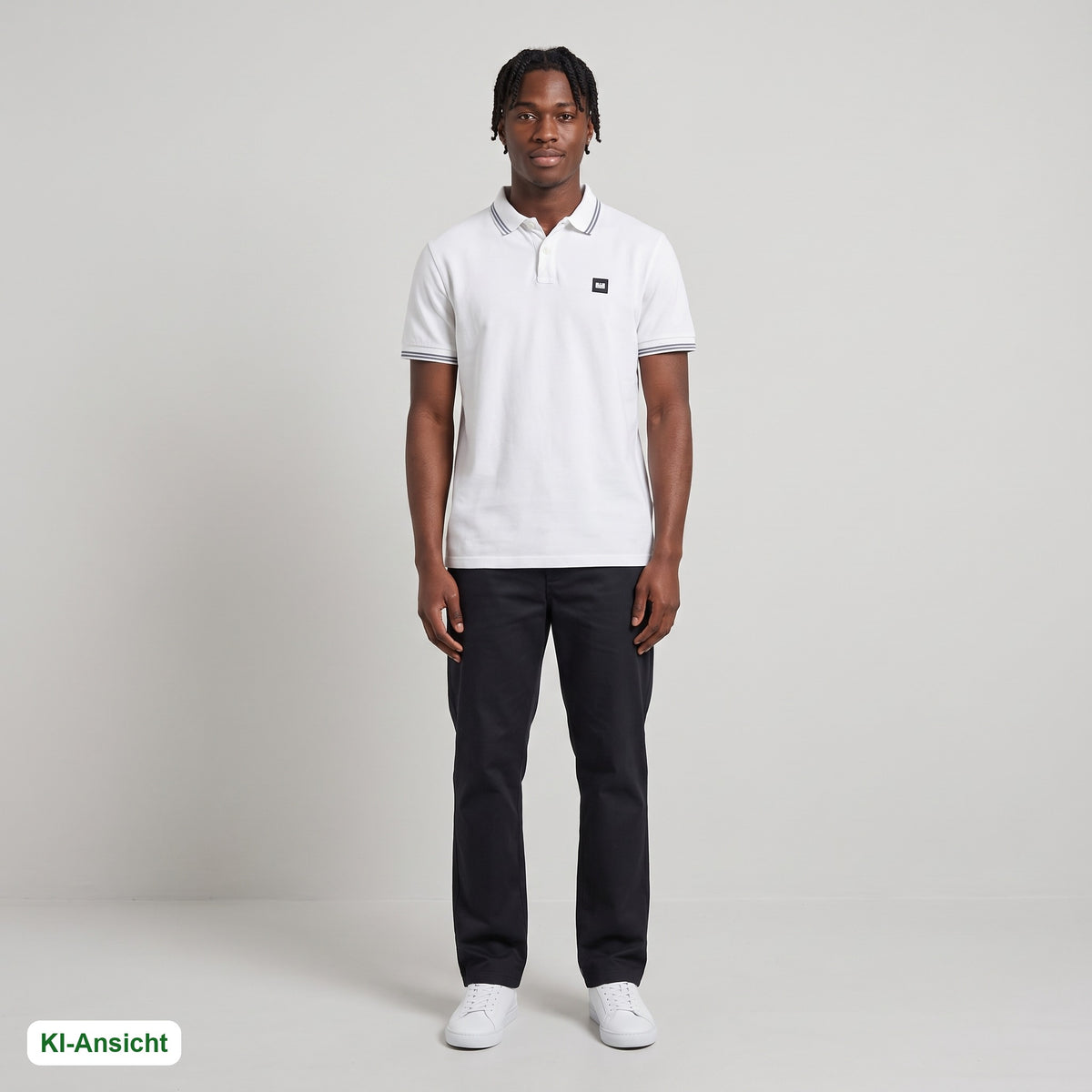 KI-Ansicht: Vintage Weekend Offender Poloshirt (S) getragen (KI-Visualisierung, Zustand siehe echte Fotos)