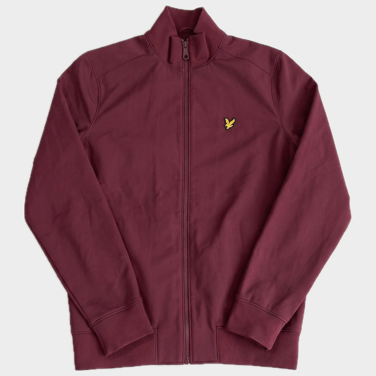 Glattes Liegefoto: Vintage Lyle & Scott Trackjacket (S) (KI-Aufbereitung, Zustand siehe echte Fotos)