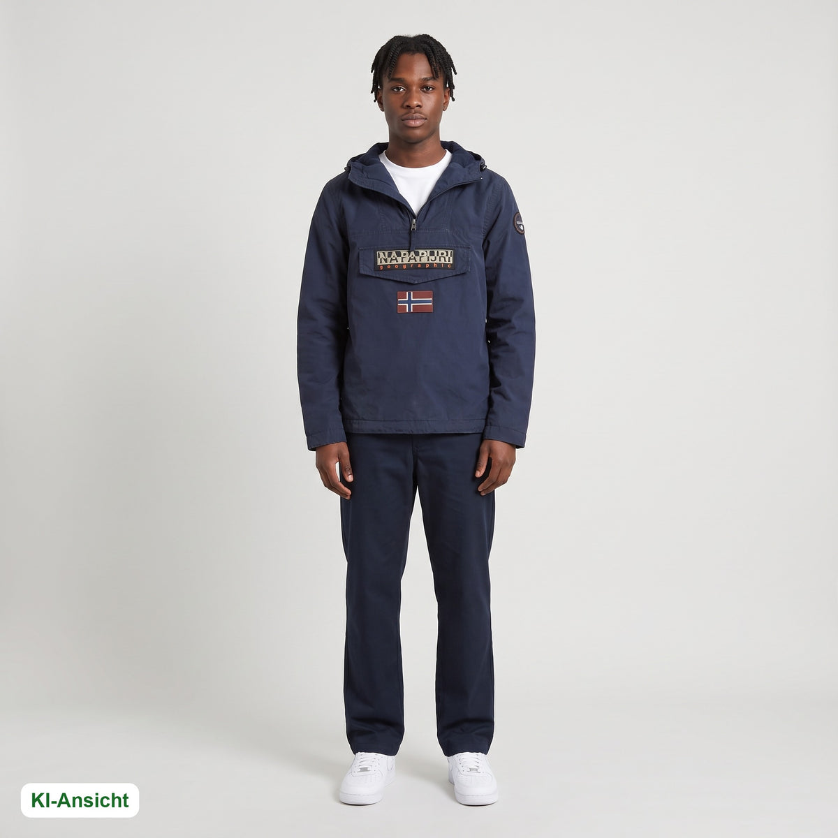 KI-Ansicht: Vintage Napapijri Jacket (S) getragen (KI-Visualisierung, Zustand siehe echte Fotos)