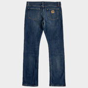 Glattes Liegefoto: Vintage Carhartt Jeans (W36 L34) (KI-Aufbereitung, Zustand siehe echte Fotos)