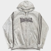 Glattes Liegefoto: Vintage Lonsdale Hoodie (XL) (KI-Aufbereitung, Zustand siehe echte Fotos)