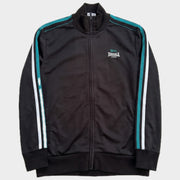 Glattes Liegefoto: Vintage Lonsdale Trackjacket (S) (KI-Aufbereitung, Zustand siehe echte Fotos)