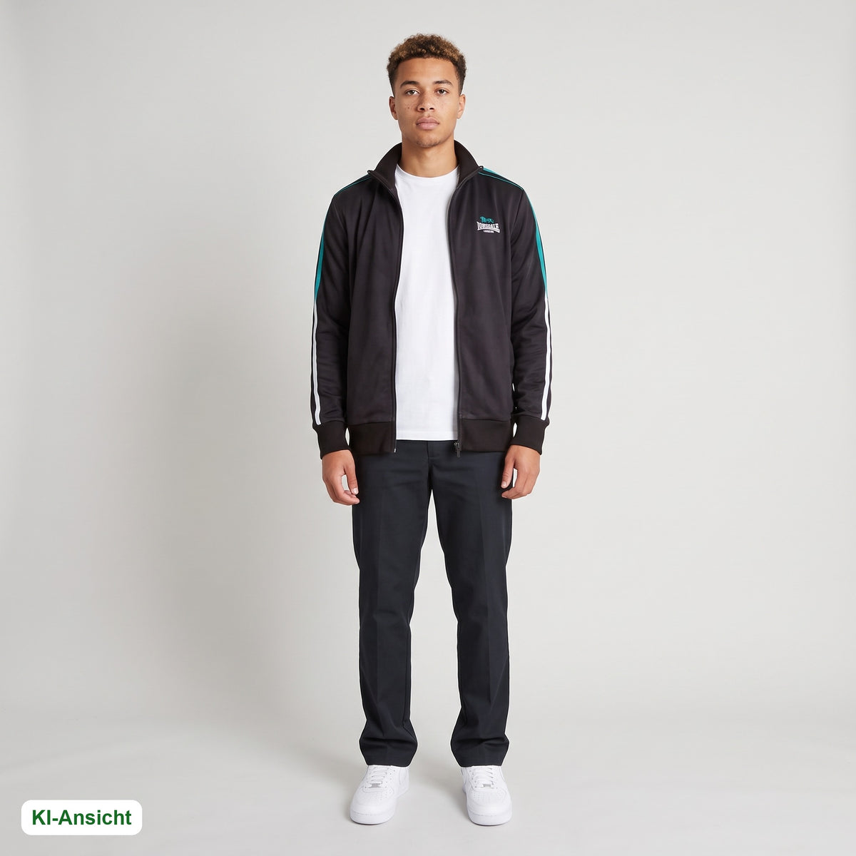 KI-Ansicht: Vintage Lonsdale Trackjacket (S) getragen (KI-Visualisierung, Zustand siehe echte Fotos)