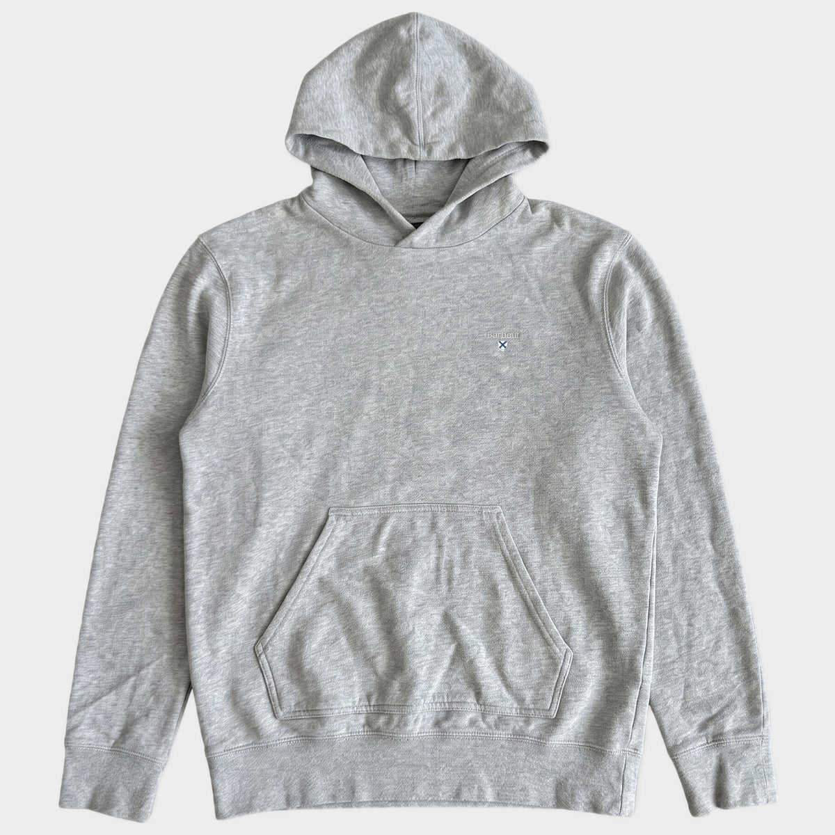 Glattes Liegefoto: Vintage Barbour Hoodie (S) (KI-Aufbereitung, Zustand siehe echte Fotos)