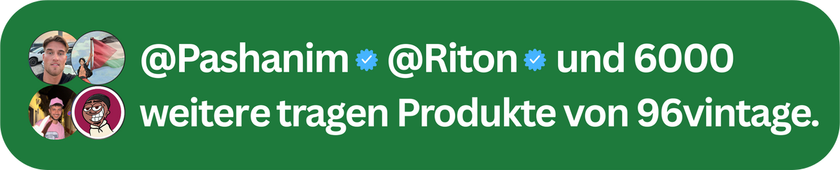 @Pashanim, @Riton und 6000 weitere tragen Produkte von 96vintage